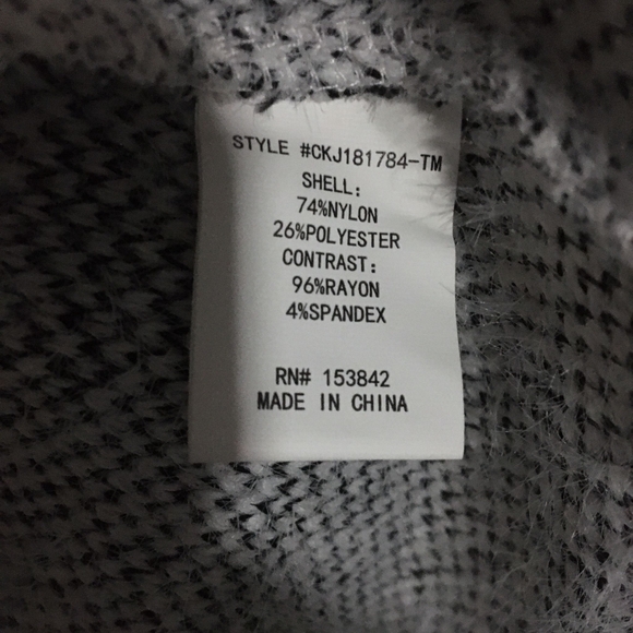 Melloday: black and gray, long sleeve cardigan. Medium. Pre-owned - Picture 4 of 10